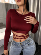 Solid Criss Cross Backless Tee